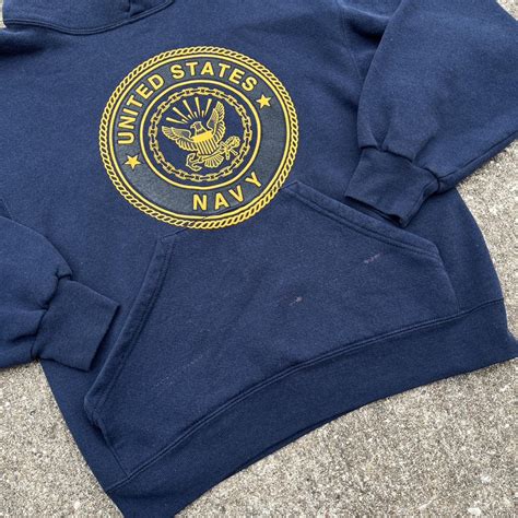 United States navy hoodie Size: S Simple navy... - Depop