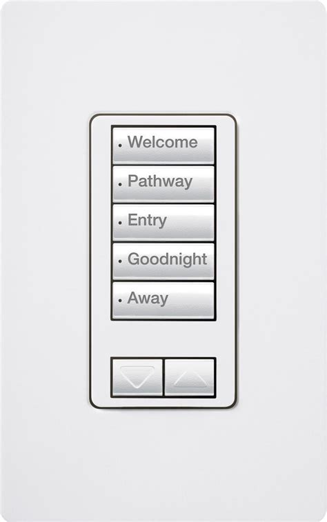 LUTRON RRD-H4S-WH 120V 4-Button RadioRA Keypad Wall Mount Hybrid Scene ...