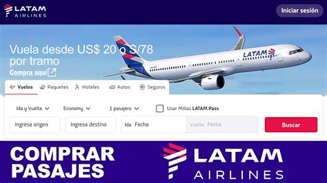 Cómo comprar pasajes en LATAM Airlines por internet ️ Paso a paso - YouTube