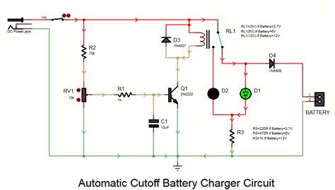 How automatic cutoff battery charger circuit works | ee-diary