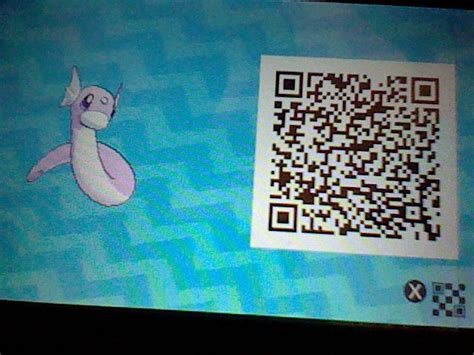 Shiny Dratini I got in a trade! (fare thee well, my old Volcanion)... + it's Pokemon Sun Moon QR ...
