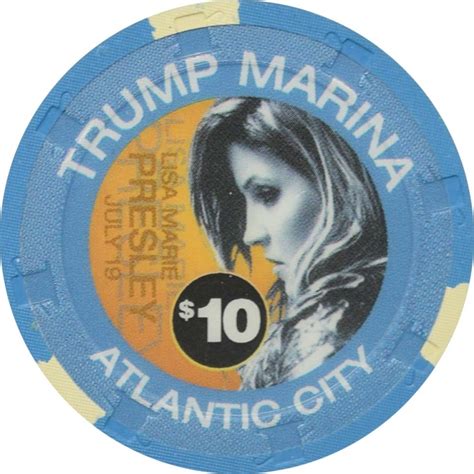 Trump Marina Casino Atlantic City New Jersey $10 Lisa Marie Presley ...