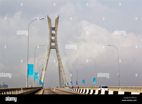 Lekki-Ikoyi bridge, Lagos, Nigeria - Cable-stayed bridge Stock Photo: 233305835 - Alamy