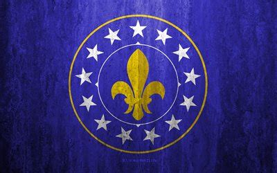 Download wallpapers Flag of Louisville, Kentucky, 4k, stone background, American city, grunge ...