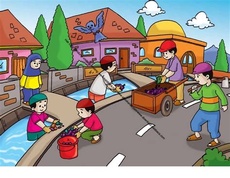 21+ Gambar Kartun Gotong Royong