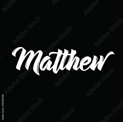 "matthew, text design. Vector calligraphy. Typography poster." Stock image and royalty-free ...