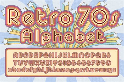 Retro '70s Alphabet. This vintage-styled original alphabet fits ...