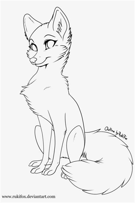 Aj Fox Drawing - Fox Outline Drawing | Cute wolf drawings, Fox drawing ...