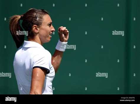 Petra Martic during her match against Linda Fruhvirtova (not pictured) on day one of the 2023 ...