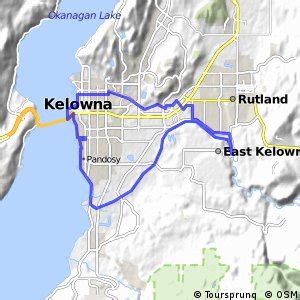 Cycling routes and bike maps in and around Kelowna | Bikemap - Your bike routes