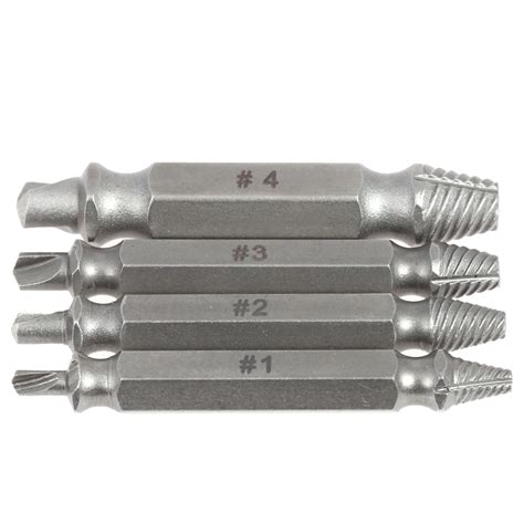 4pcs/set Mini Double-end Screws Extractor Stripped Screws Remover ...