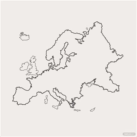 Europe Map Outline Vector in Illustrator, SVG, JPG, EPS, PNG - Download | Template.net