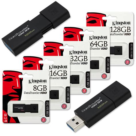 Kingston Data Traveler 100 G3 USB 3.0 Memory Sticks - 8GB 16GB 32GB 64GB 128GB | eBay