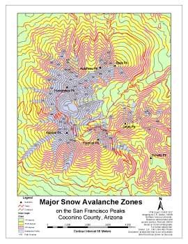 Avalanche Zones Map for the San Francisco Peaks - Kachina Peaks ...