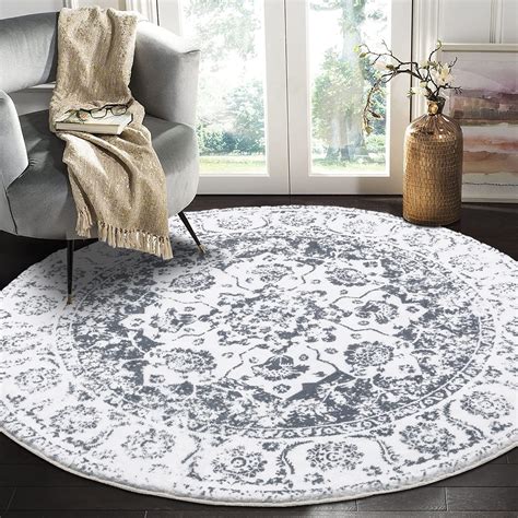 Pauwer Round Rug 4Ft, Boho Circle Rug, Washable Shag Area Rug, Mandala ...