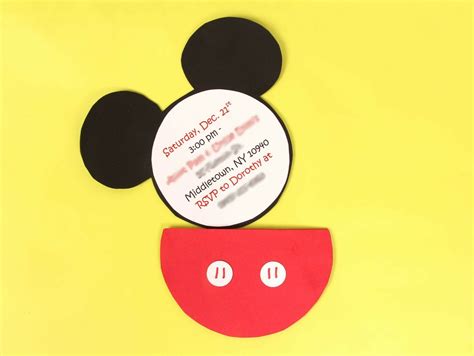 DIY Party Invitation Ideas: Creative Mickey Mouse Theme Ideas