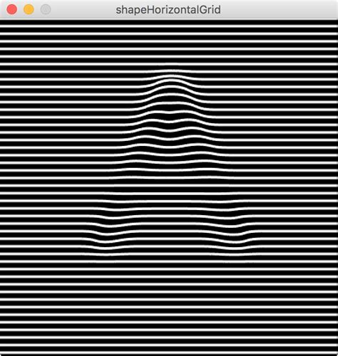 3d - How to form a shape out of horizontal line grid? With Processing ...
