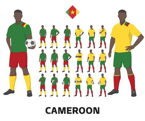 Premium Vector | Cameroon football team kit, home kit and away kit