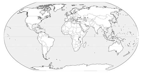 Mapamundi con división política sin nombres | Descargar e imprimir Mapas