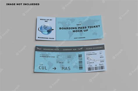 Premium PSD | Boarding pass mockup