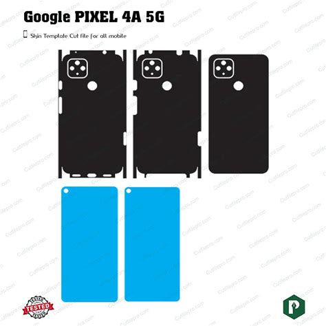 Google Pixel 4a 5g Cut File Template Vector