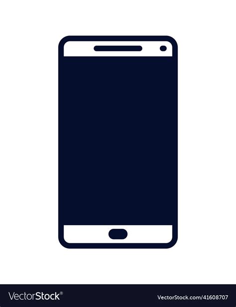 Silhouette of smartphone Royalty Free Vector Image