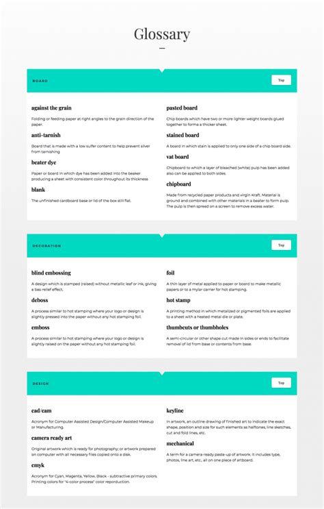 Glossary Website Template