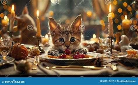 Cute Cat Eating Dinner Fine Dining Kitty Meme Funny Cats Adorable Pets ...