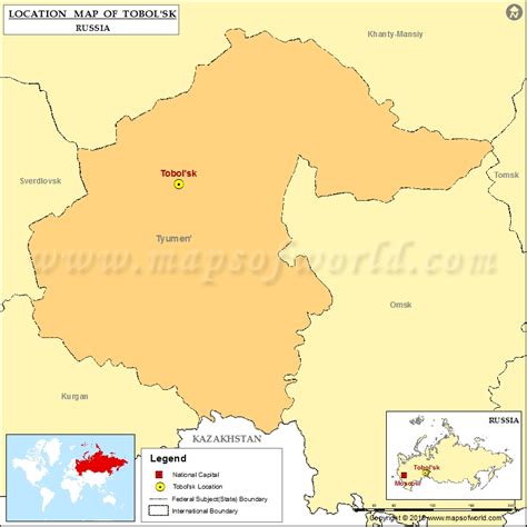 Where is Tobolsk | Location of Tobolsk in Russia Map