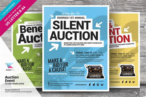 Silent Auction Flyer Template | Flyer Template