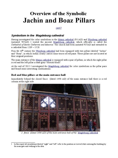 Overview of The Symbolic Jachin and Boaz Pillars | PDF | Red | Column