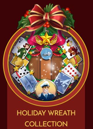 First Class Solitaire HD Holiday Wreath Badge