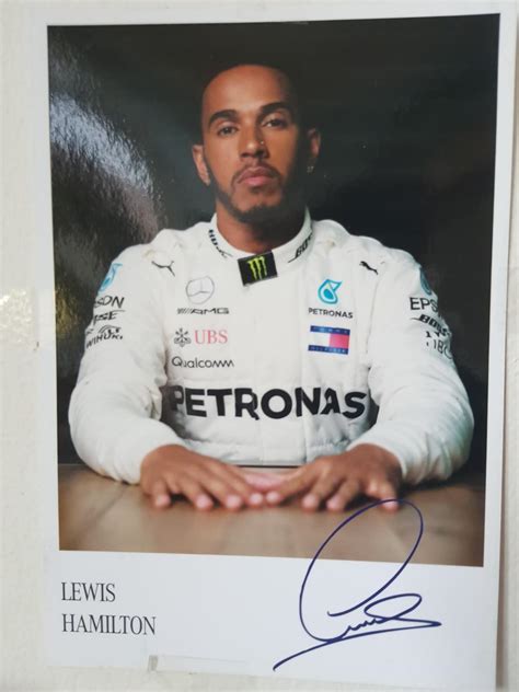 LEWIS HAMILTON Autograph card, Everything Else on Carousell