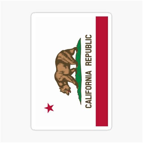 "California flag" Sticker by Gestreift | Redbubble