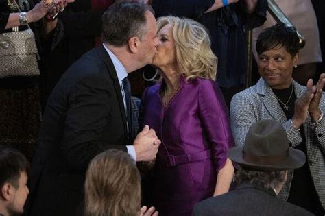 Jill Biden And Kamala Harris' Husband Doug Emhoff Kissing On The Lips ...