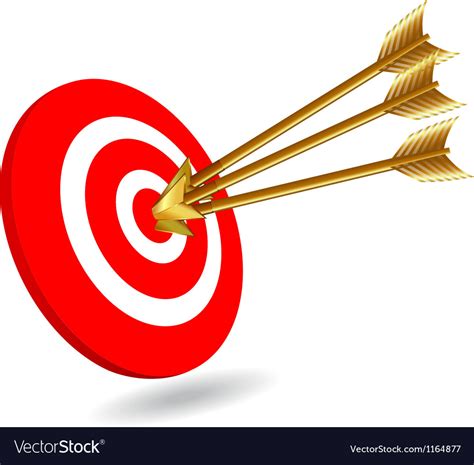 Arrows on target Royalty Free Vector Image - VectorStock