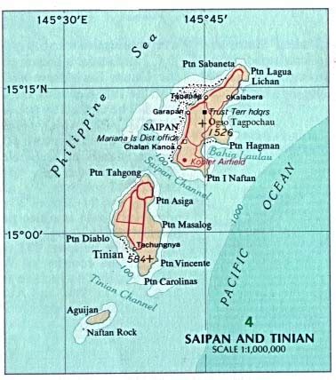 Saipan and Tinian Islands Tourist Map - Saipan and Tinian Islands • mappery