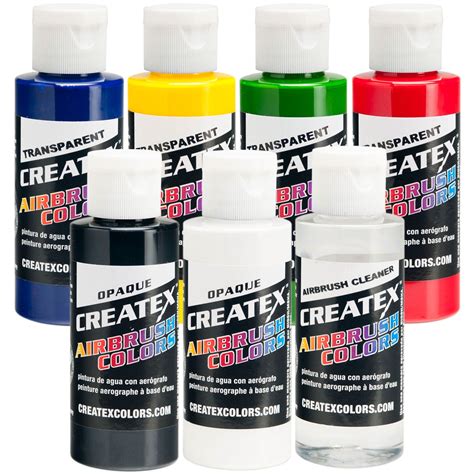 Createx 6 COLOR SET Transparent Airbrush Paint Colors - Walmart.com