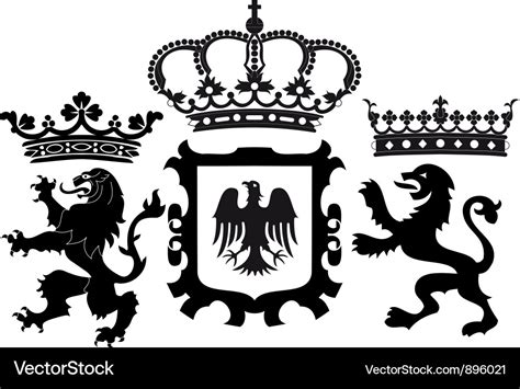 Royal insignia and crowns Royalty Free Vector Image