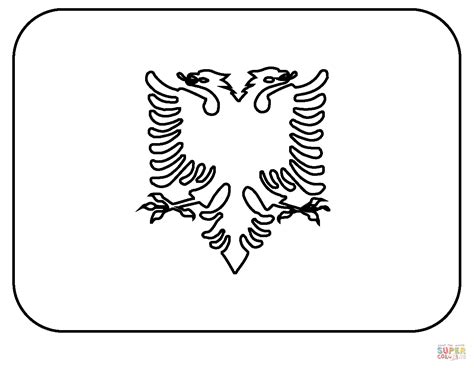 Flag of Albania Emoji coloring page | Free Printable Coloring Pages