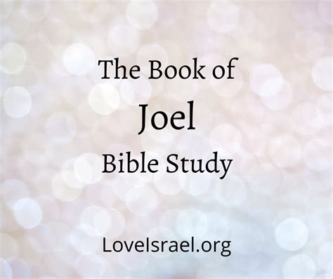 The Book of Joel Bible Study Chapter 2 Part 2 – Biblically Inspired Life