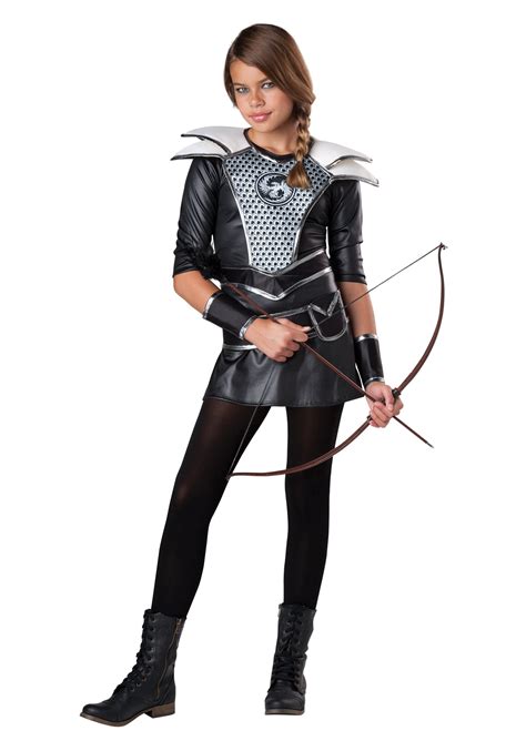 Tween Midnight Huntress Costume | Woman Warrior Costume