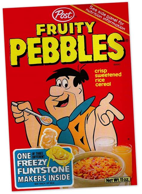 The Flintstones help debut Fruity Pebbles & Cocoa Pebbles cereals (1970 ...