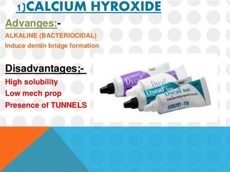 Pulp capping materials