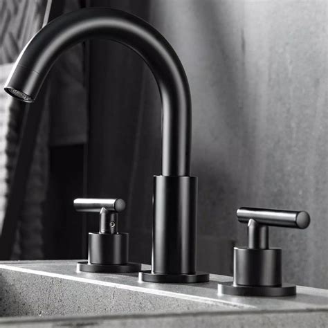 8 in. Widespread 2-Handle High-Arc Bathroom Faucet in Matte Black