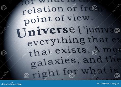 Dictionary Definition of Universe Stock Photo - Image of blue, universe: 135389738