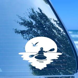 Kayak Car Decal. Girl Kayaking. - Etsy