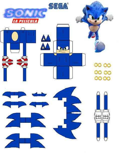 Sonic Movie Papercraft - papercraft among us