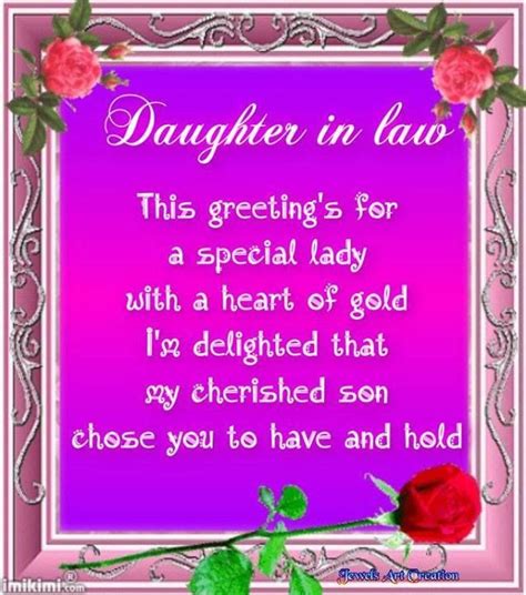 Daughter in Law Quote Greeting Card