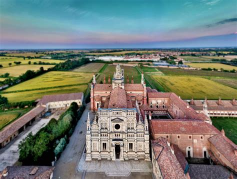 The Certosa of Pavia's Cathedral in Italy [OC] : tiltshift